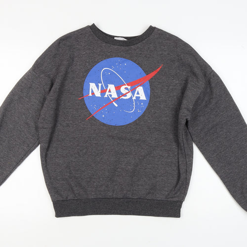 NASA Grey Unisex Sweatshirt, Small, Graphic Logo, New