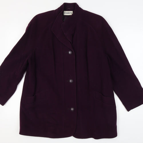 Eastex Women's Purple Wool Mid-Length Coat Size 16