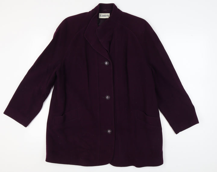 Eastex Women's Purple Wool Mid-Length Coat Size 16