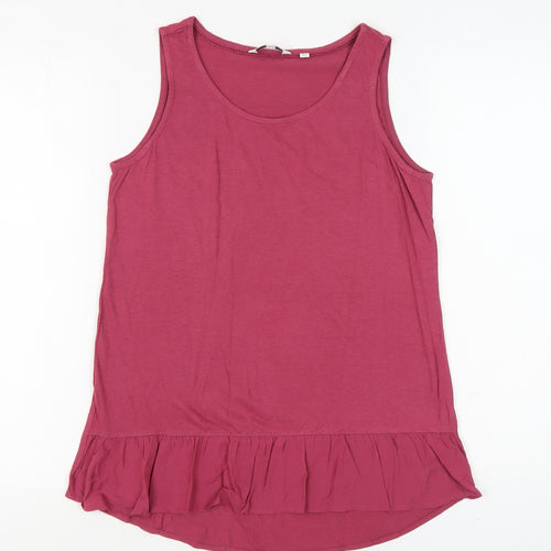 Fatface Women's Pink Tank Top, Size 8, Round Neck
