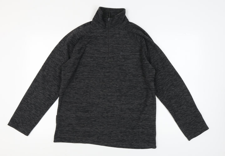 Mountain Warehouse Men's Black 1/4 Zip Sweatshirt M