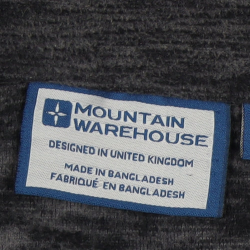 Mountain Warehouse Men's Black 1/4 Zip Sweatshirt M