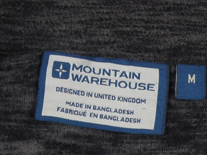 Mountain Warehouse Men's Black 1/4 Zip Sweatshirt M