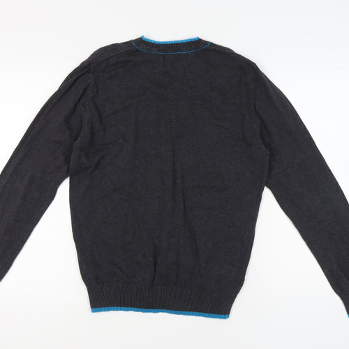 Voi Jeans Men's Black Henley Jumper M