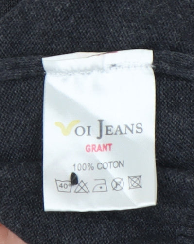 Voi Jeans Men's Black Henley Jumper M