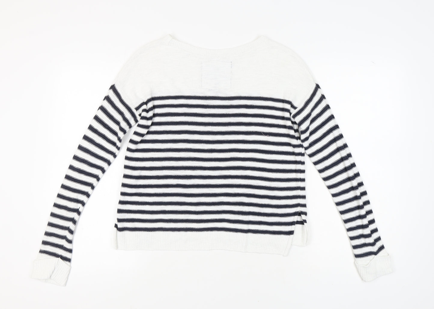 Luperdry Women's Striped Pullover Jumper S White