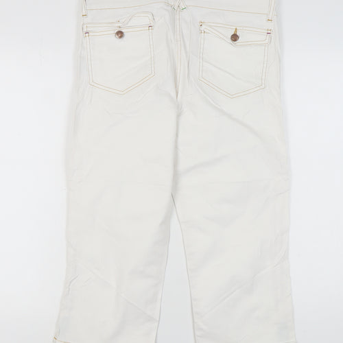 Boden Women's White Cropped Jeans, Size 12, Stretchy