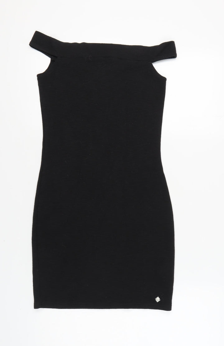 Superdry Women's Black Off the Shoulder Dress, Size S