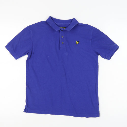 Lyle & Scott Boys Blue Polo Shirt, Size 12-13 Years, Logo Accent