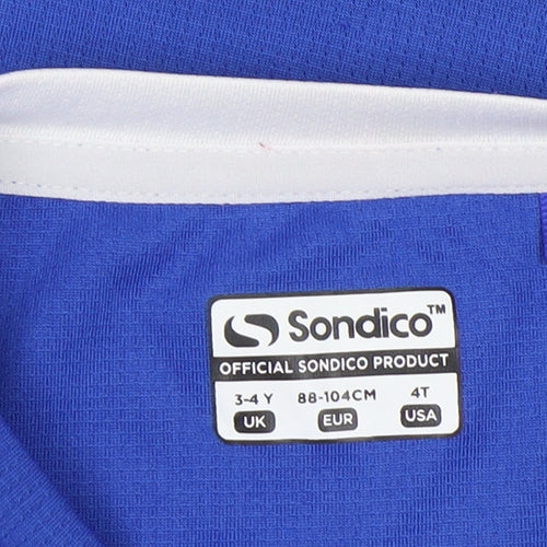 Sondico Boys' Blue Football T-Shirt, 3-4 Years, Sports Activewear