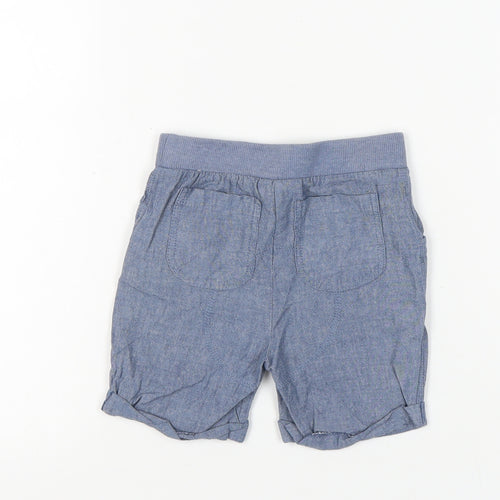 McKenzie Blue Cotton Shorts - Unisex 24-36 Months