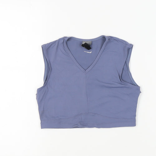 Nike Women's Blue Sleeveless Athletic Crop Top
