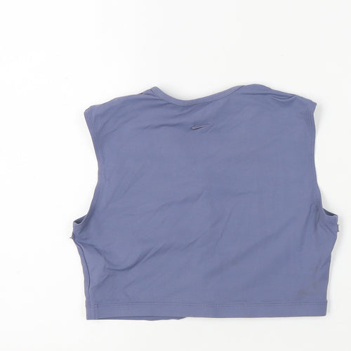 Nike Women's Blue Sleeveless Athletic Crop Top