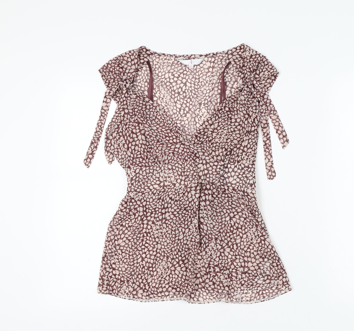 Jasper Conran Women's Brown V-Neck Blouse Size 12