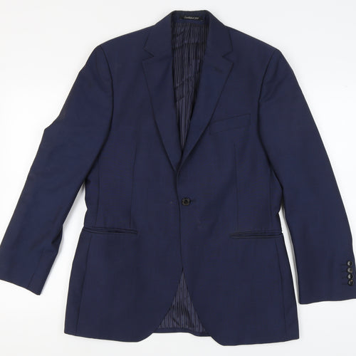 Austin Reed Men's Blue Blazer, Size 40R, Mohair Blend