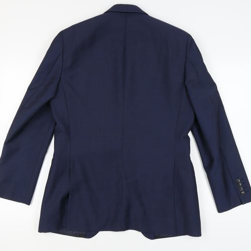 Austin Reed Men's Blue Blazer, Size 40R, Mohair Blend