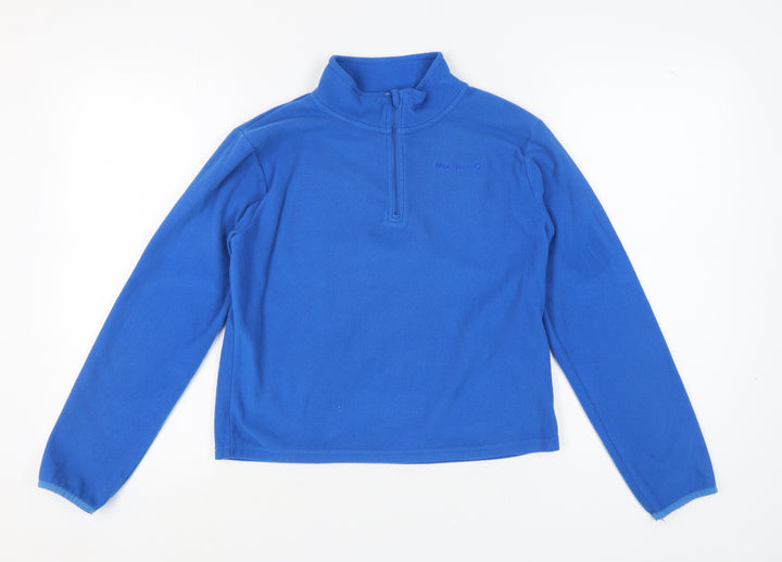 Peter Storm Girls Blue 1/4 Zip Fleece Sweatshirt 13 Years