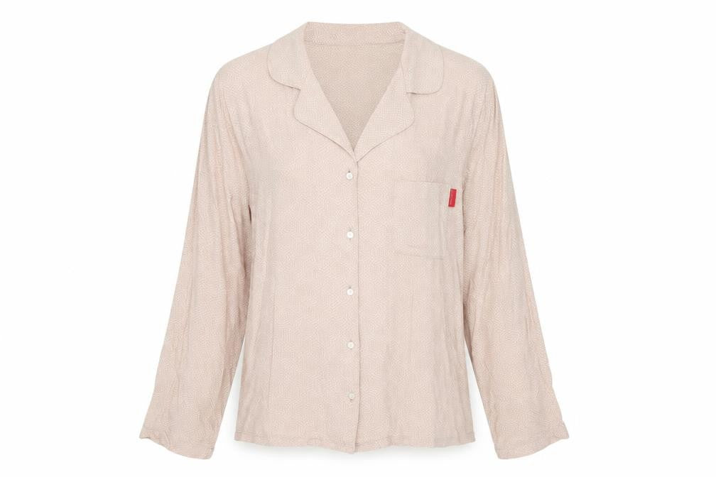 Calvin Klein Women's Beige Pyjama Shirt M