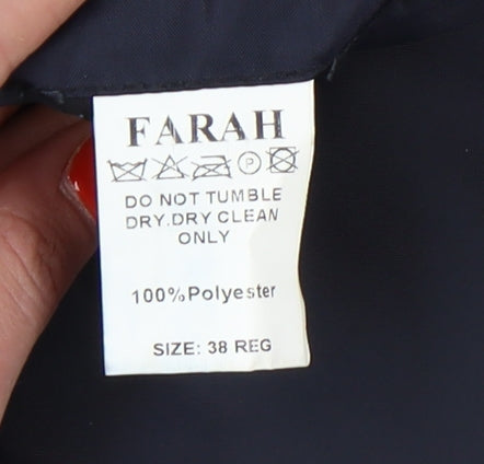 Farah Men's Blue Regular Blazer, Size 38R