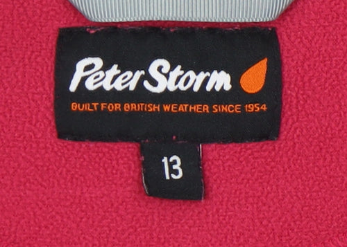 Peter Storm Girls Red Fleece Pullover Sweatshirt 13 Years
