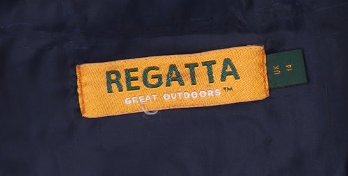 Regatta Women's Blue Parka, Size 14, Hooded Waterproof