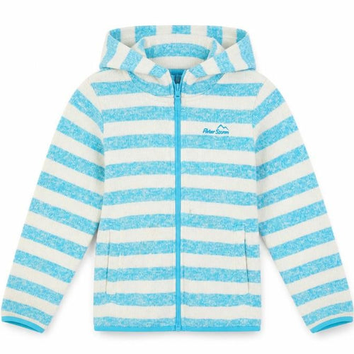 Peter Storm Girls Blue Striped Hoodie 7-8 Years