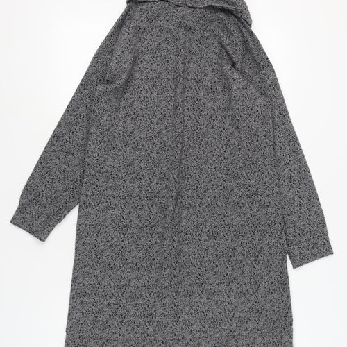 White Stuff Women Grey Long Sleeve Knit Cowl Neck Dress