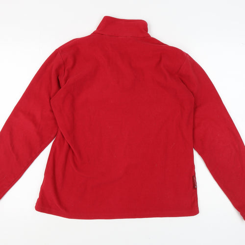 Mountain Essentials Women's Red 1/2 Zip Fleece 14
