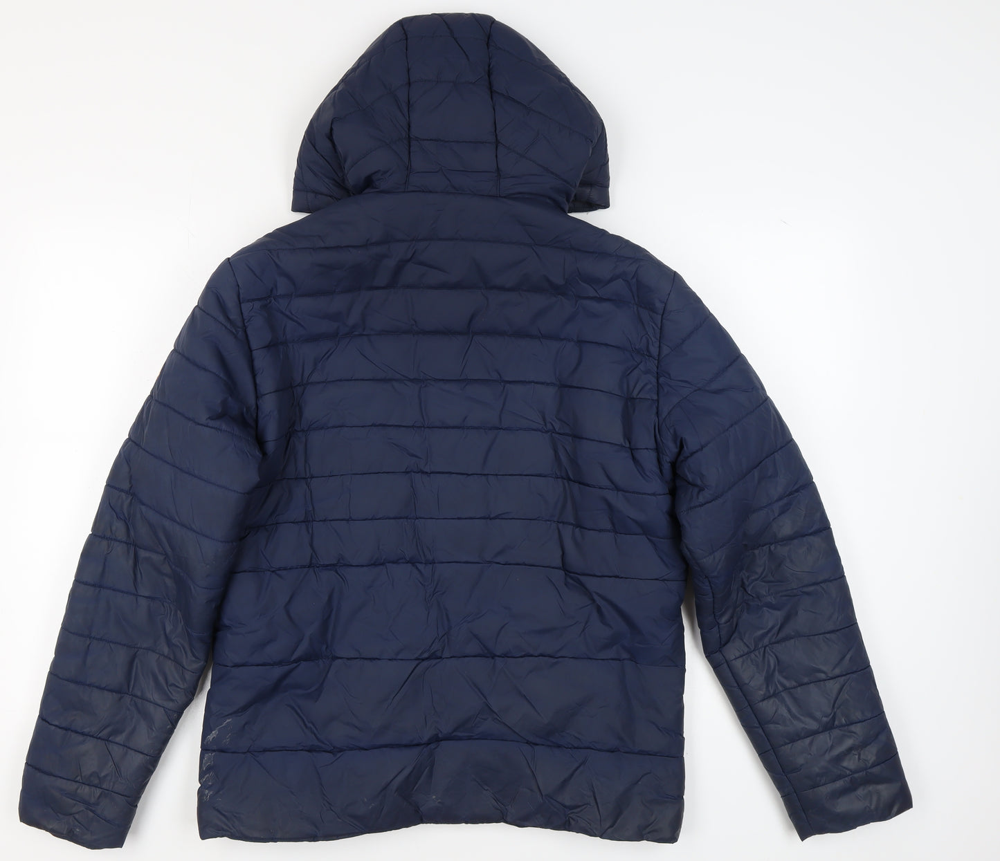 Jack & Jones Men's Blue Hooded Puffer Jacket M