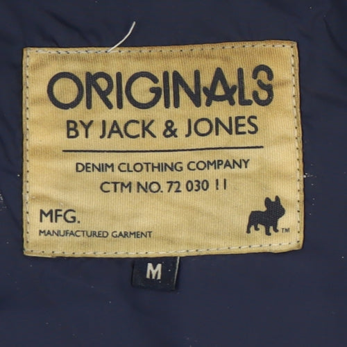Jack & Jones Men's Blue Hooded Puffer Jacket M