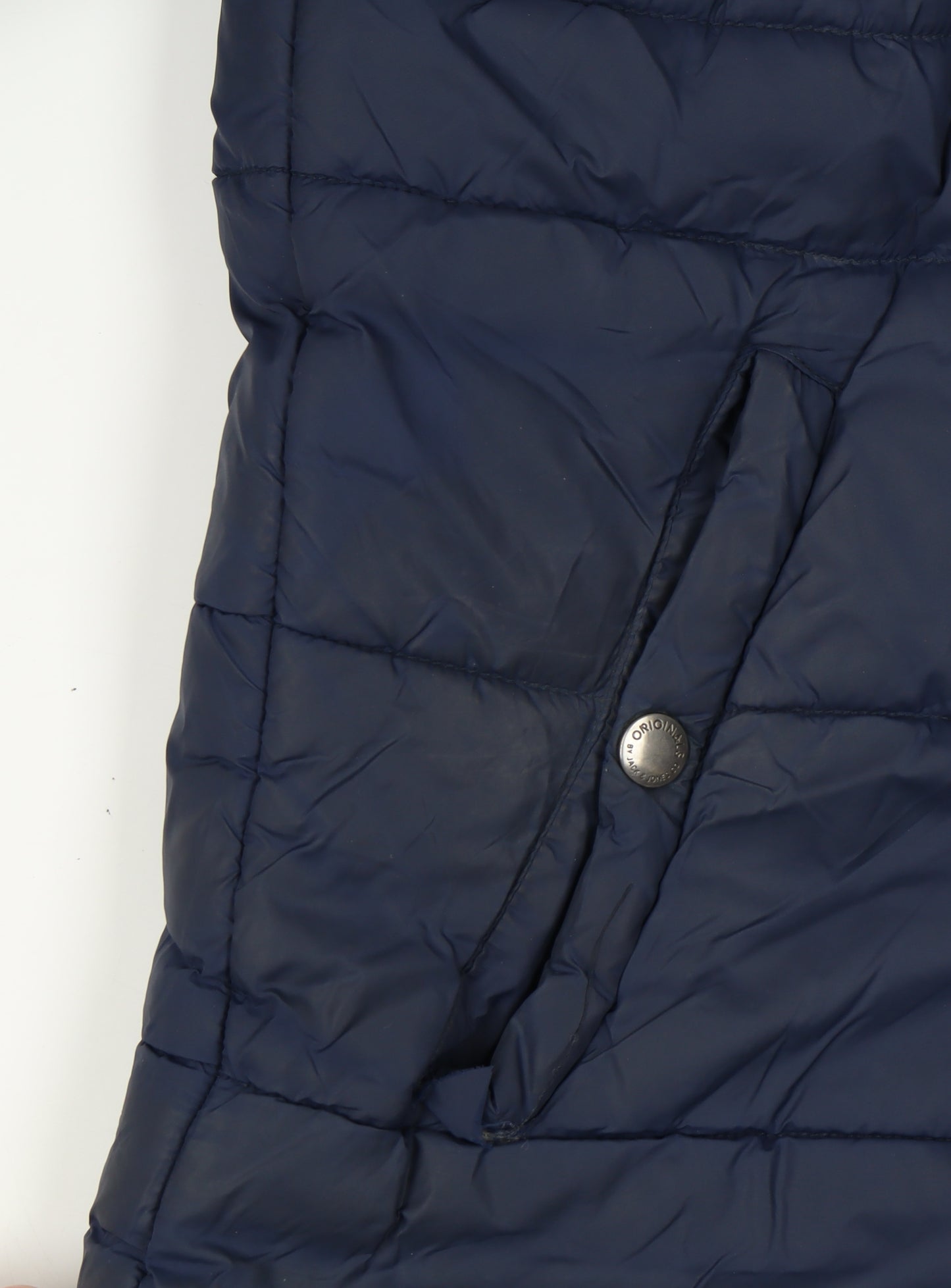 Jack & Jones Men's Blue Hooded Puffer Jacket M