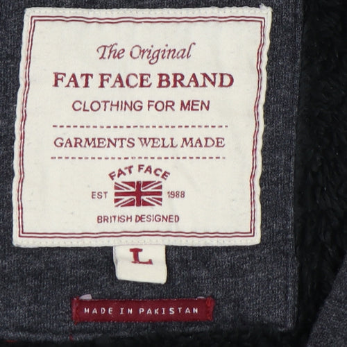 Fat Face Men's Grey Full Zip Hoodie - Size L