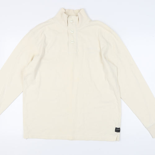 Sonneti Men's Beige Henley Long Sleeve Sweatshirt - Size L