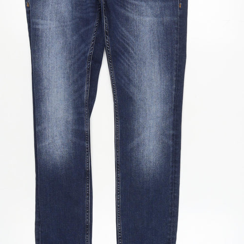 Jack & Jones Men's Blue Straight Jeans, 31 Waist, 32 Leg