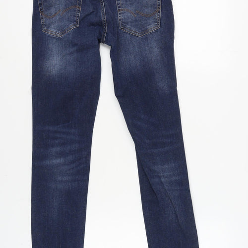 Jack & Jones Men's Blue Straight Jeans, 31 Waist, 32 Leg
