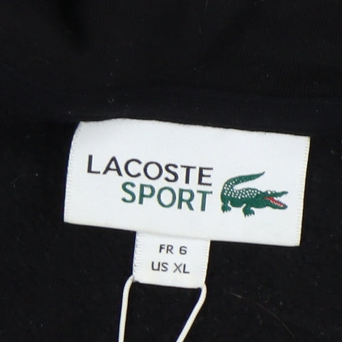Lacoste Men's Black Full Zip Hoodie XL with Logo