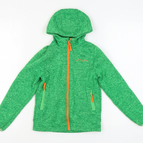 Comptoir Des Montagnes Boys Green Hooded Jacket, 10 Years