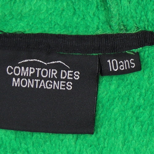 Comptoir Des Montagnes Boys Green Hooded Jacket, 10 Years