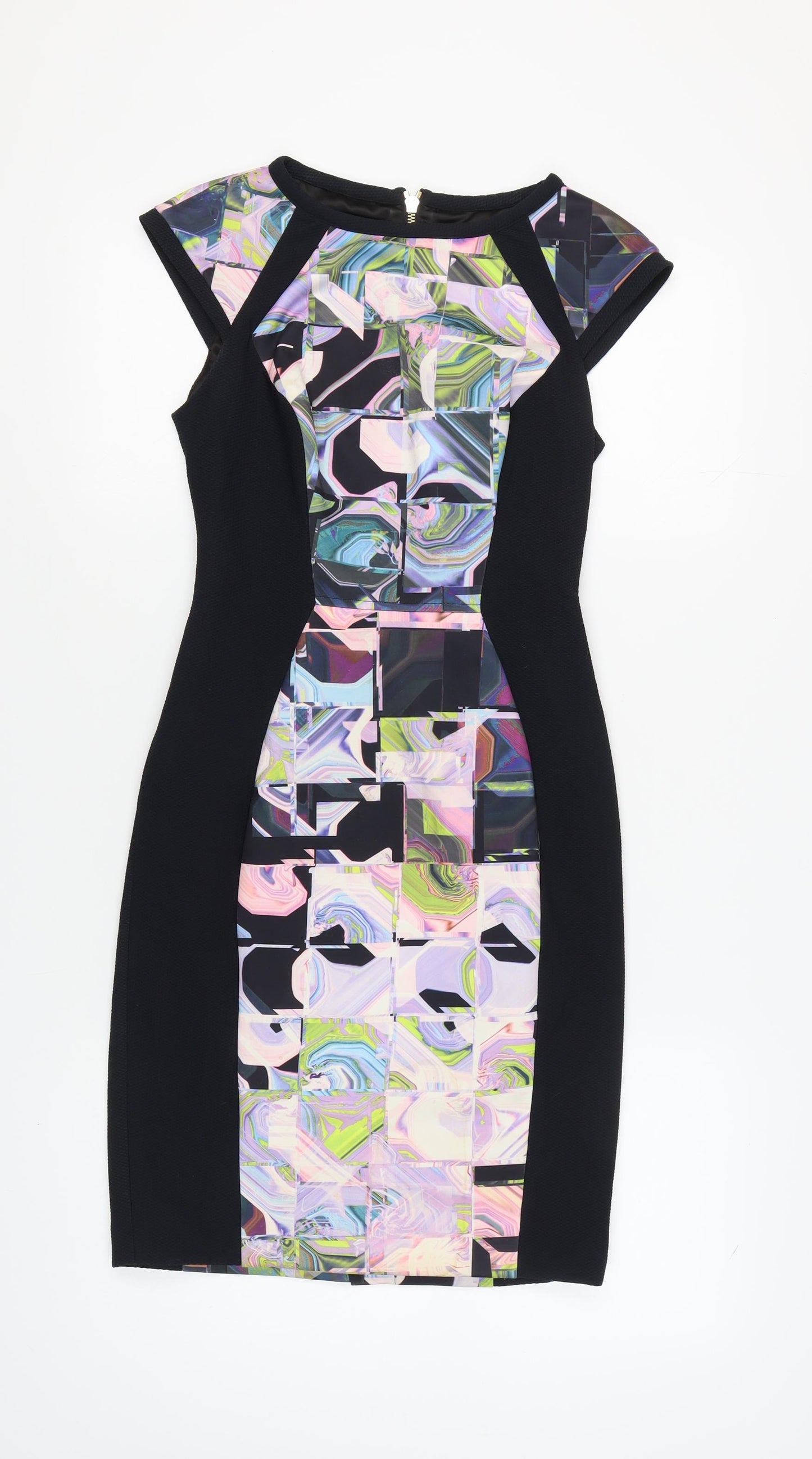 Ted Baker Women's Geometric Multicoloured Dress Size 6