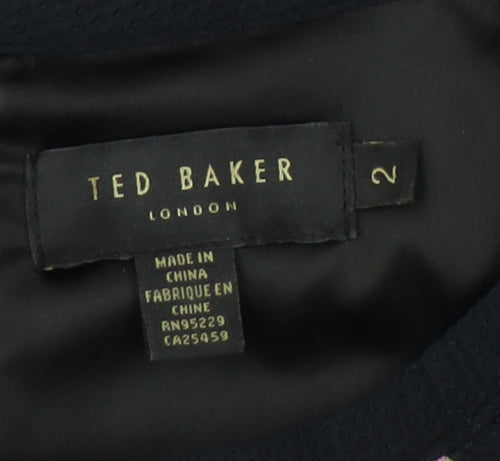 Ted Baker Women's Geometric Multicoloured Dress Size 6