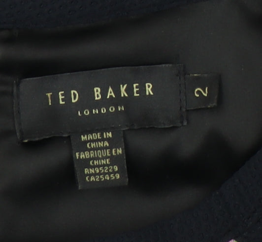 Ted Baker Women's Geometric Multicoloured Dress Size 6