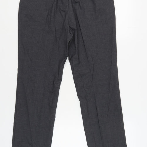 T.M. Lewin Grey Dress Pants, Size 34, Men's Formal Trousers