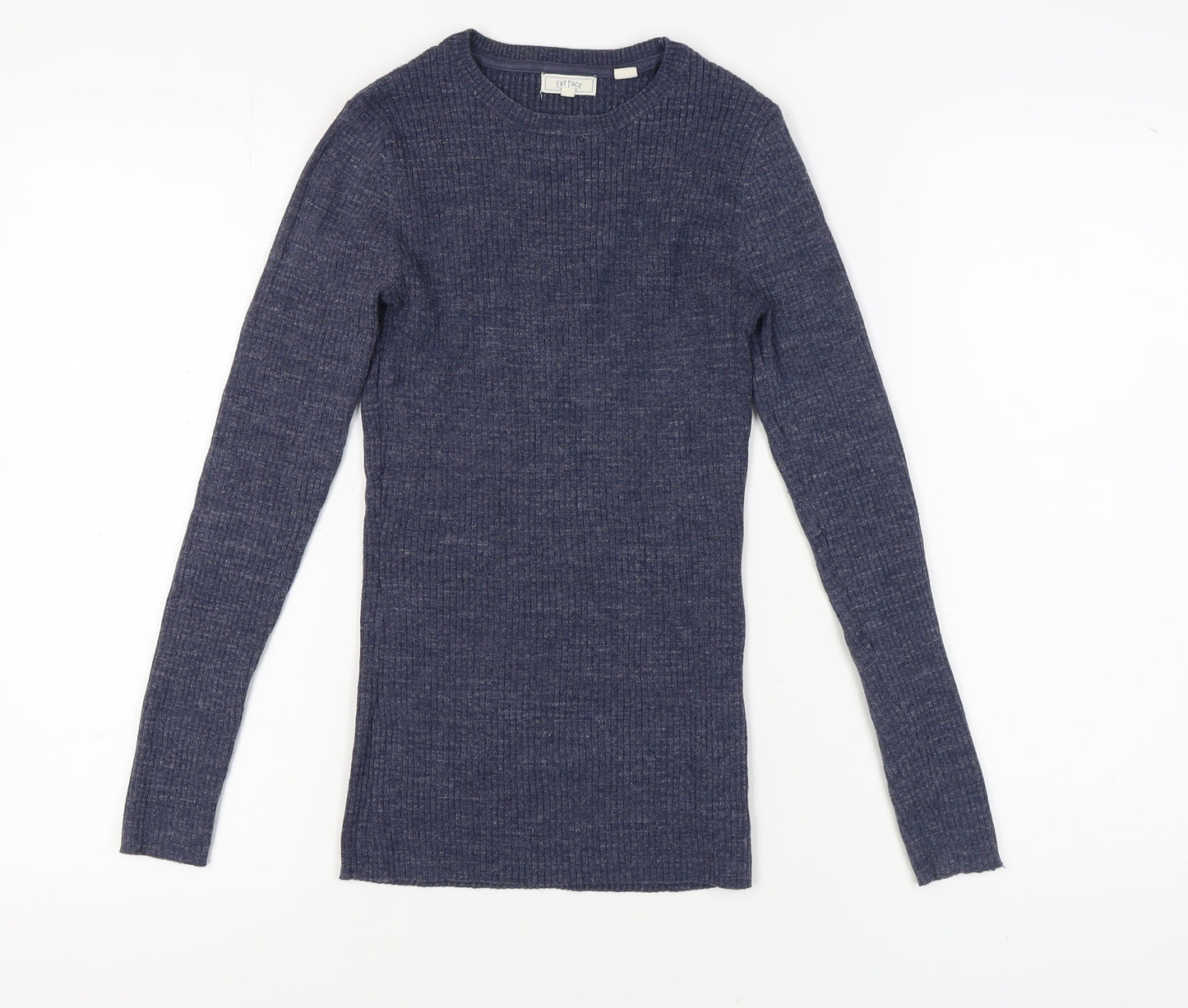 Fat Face Women's Blue Crew Neck Pullover Jumper Size 8