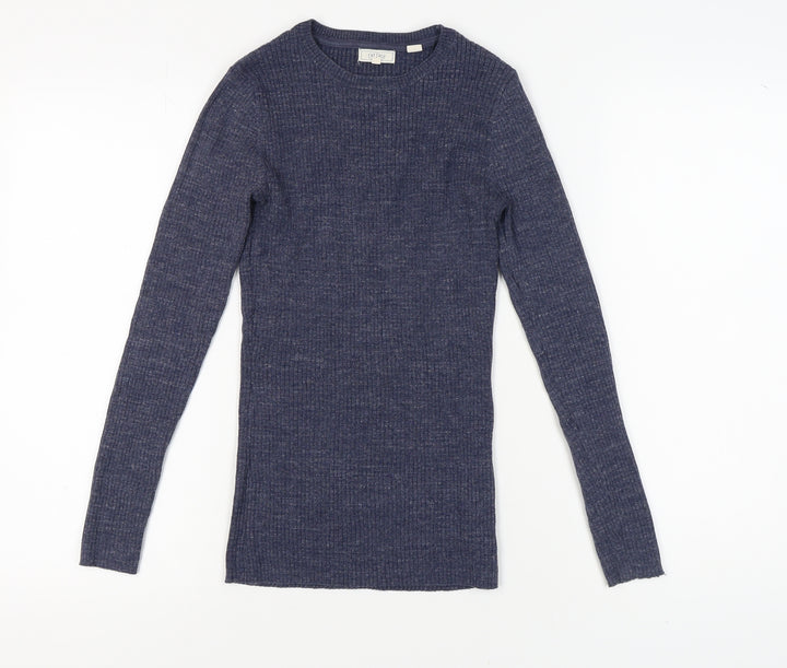 Fat Face Women's Blue Crew Neck Pullover Jumper Size 8