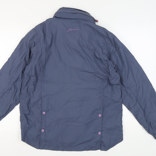 Joules Women's Blue Mid-Length Parka Jacket, Size 10