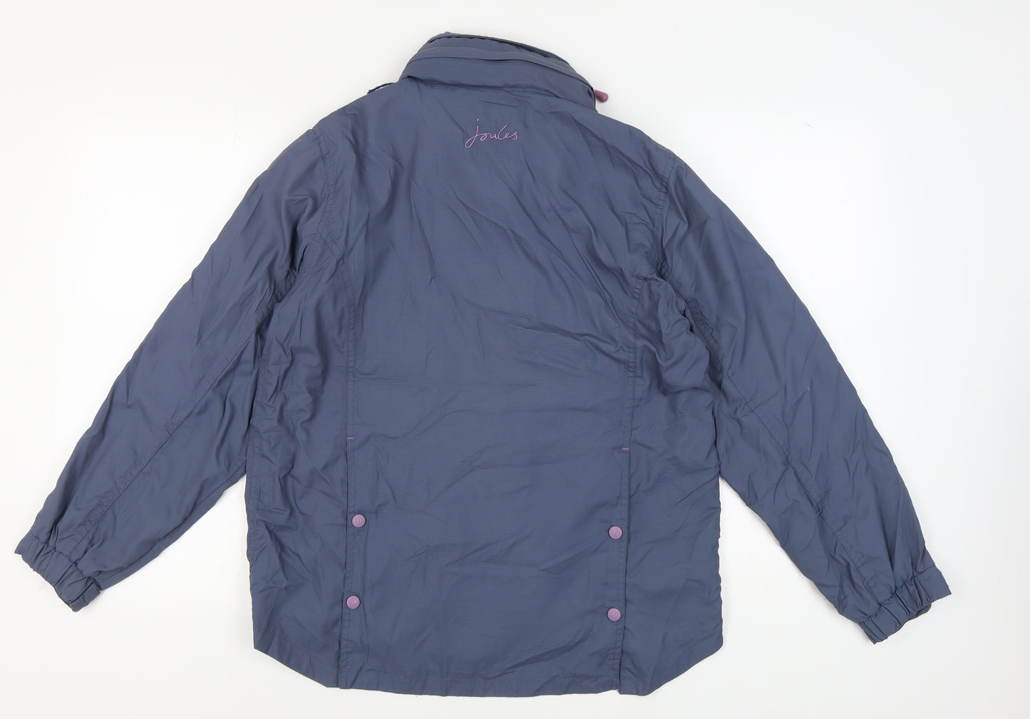 Joules Women's Blue Mid-Length Parka Jacket, Size 10