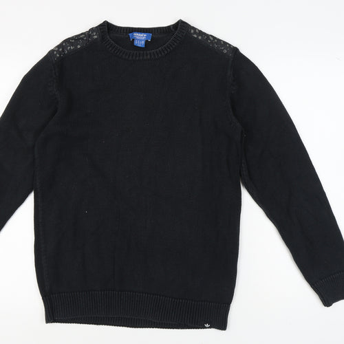 Adidas Men's Black Medium Pullover Jumper Casual Knit