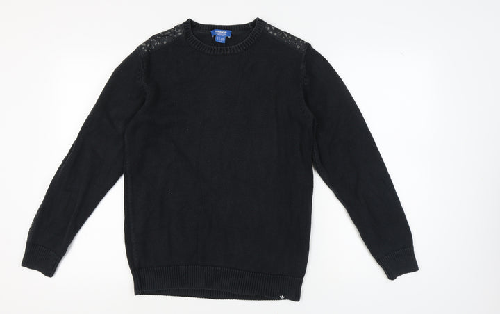 Adidas Men's Black Medium Pullover Jumper Casual Knit
