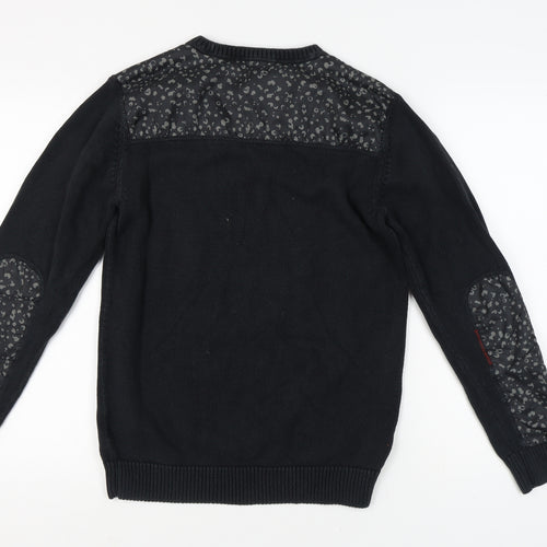 Adidas Men's Black Medium Pullover Jumper Casual Knit