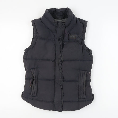 Superdry Women's Black Waistcoat S Puffer Jacket